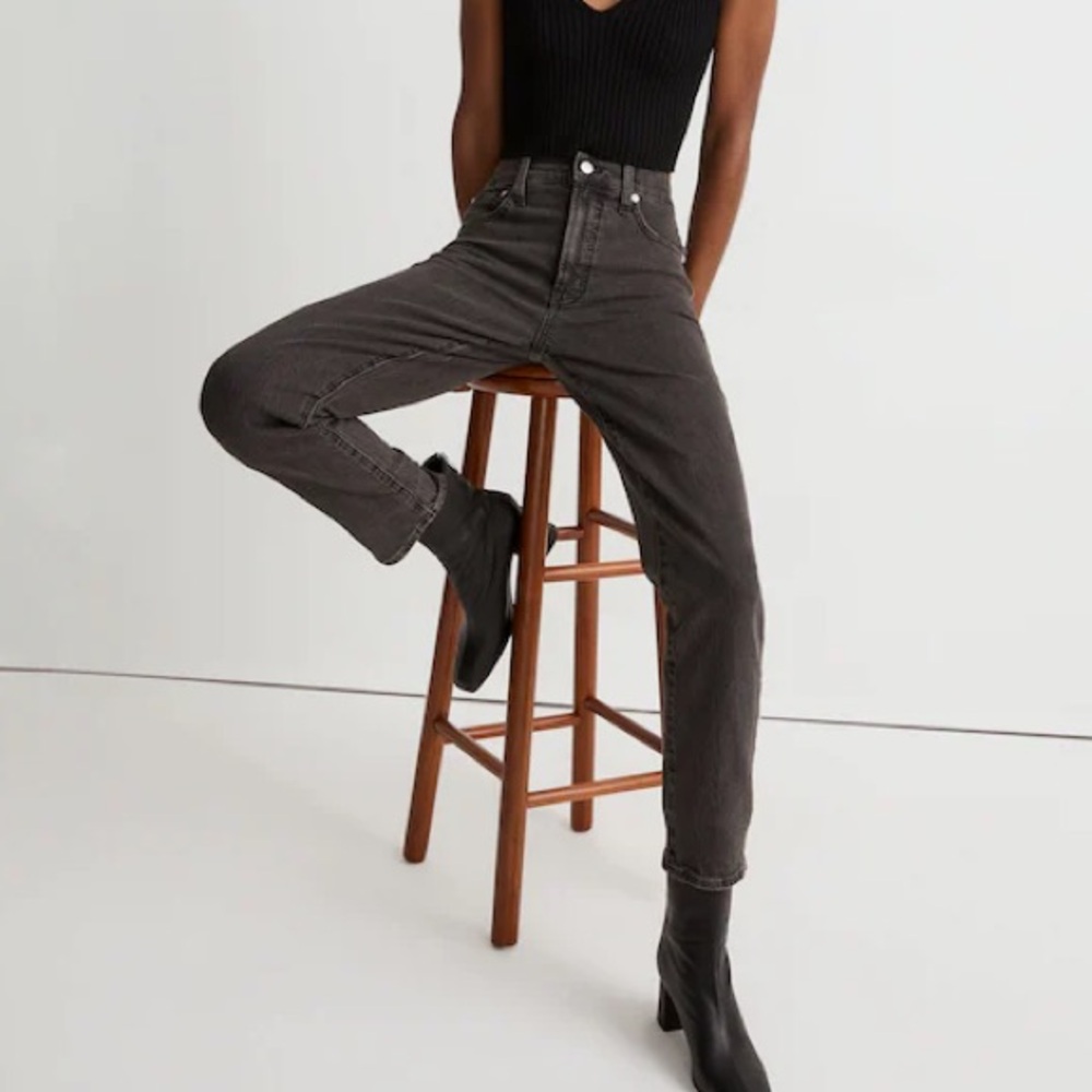 Madewell The Perfect Vintage Jean in Lunar Wash Black Denim Size 25 $128